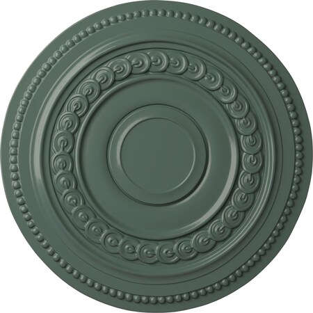 Ekena Millwork Oldham Ceiling Medallion (Fits Canopies up to 8 5/8"), Hand-Painted Cloud Burst, 18"OD x 1 1/4"P CM18OLCBF